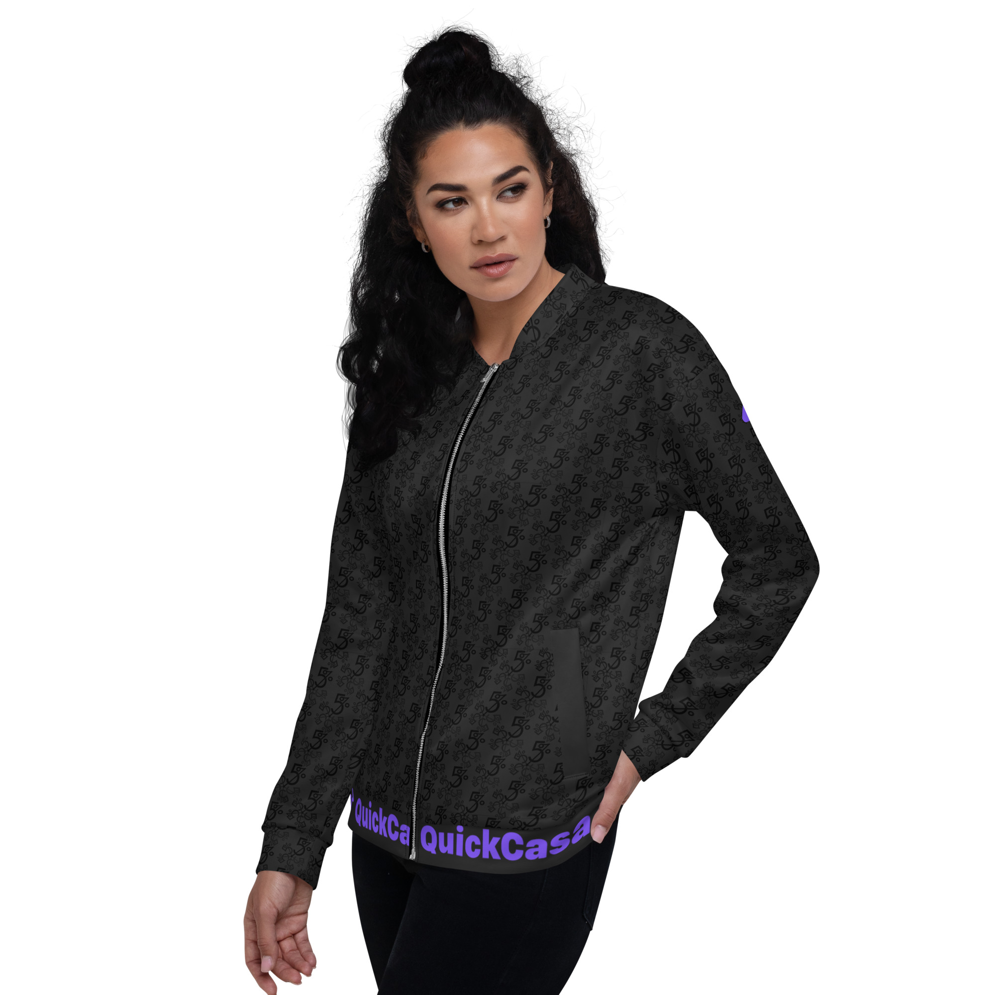 5% - Unisex Bomber Jacket - Image 4